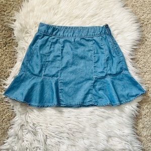 {Pacsun} Chambray Mini Skirt in Blue - Women's XS